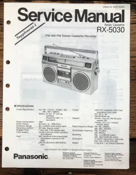 RX-5030 TECHNICS Boombox Stereo Supp Service Manual