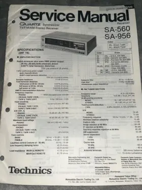 SA-560 TECHNICS Service Manual Receiver