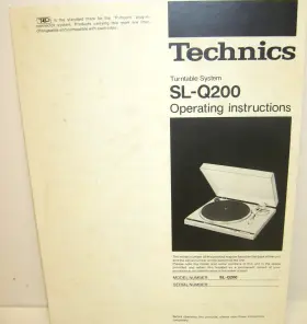 SFNUQ62M01 TECHNICS Operating Turntable