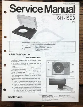 SH-15B3 TECHNICS Base Dustcover Service Manual