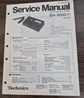 SH-8000 TECHNICS Audio Frequency Analyzer Service Manual