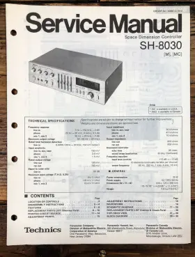SH-8030 TECHNICS Equalizer Service Manual