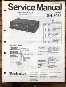 SH-8066 TECHNICS Equalizer Service Manual