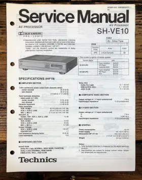 SH-VE10 TECHNICS Processor Service Manual