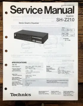 SH-Z210 TECHNICS Equalizer Service Manual
