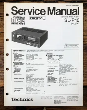 SL-P10 TECHNICS Cd Player Service Manual