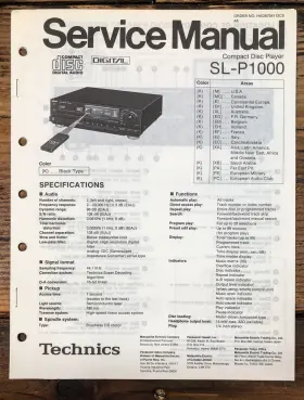 SL-P1000 TECHNICS Cd Player Service Manual