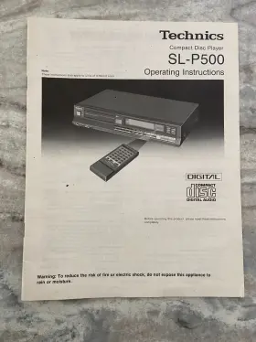 SL-P500 TECHNICS Operating Owners Manual