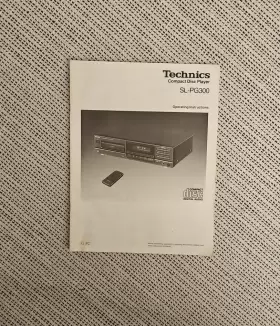 SL-PG300 TECHNICS Cd Player Operating Manual English Disc