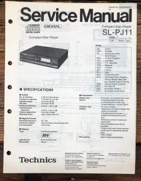 SL-PJ11 TECHNICS Cd Player Service Manual