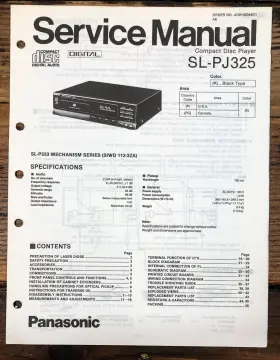 SL-PJ325 TECHNICS Cd Player Service Manual