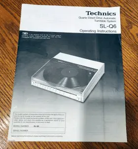 SL-Q6 TECHNICS Owners Operating Manual