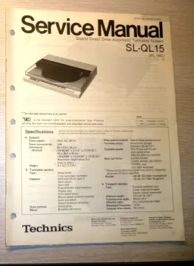 SL-QL15 TECHNICS Page Service Manual Schematics Copy