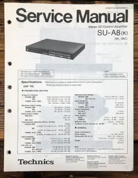 SU-A8 TECHNICS Preamp Preamplifier Service Manual