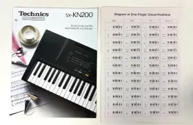 SX-KN200 TECHNICS Keyboard Fold Brochure Finger Diagrams