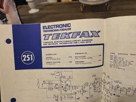 1478 TEKFAX Service Data Ge Philco Admiral Panasonic #2