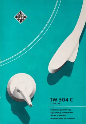 TW504C TELEFUNKEN Turntable Record Player Instruction Book