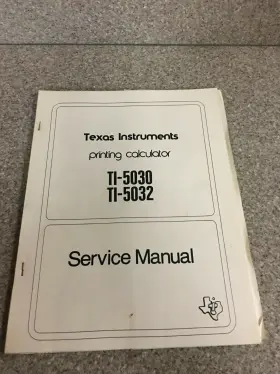 906-101 TEXAS INSTRUMENTS Instriments Service Manual Printing