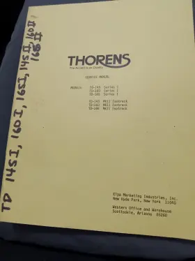 D-160 THORENS Td Mkii Isotrack Turntable Service Manual