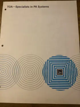 TA-800 TOA Owners Manual Pa Specialists
