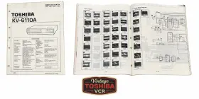 KV-6110A TOSHIBA Lapse Vcr Service Manual Data Schematic