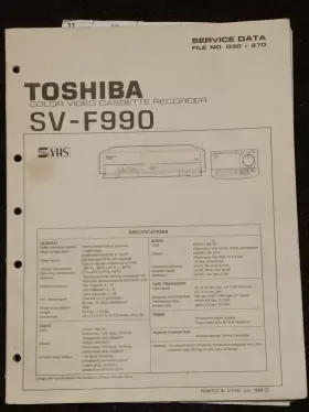SV-F990 TOSHIBA Vcr Service Manual