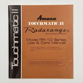 A10241-2 TOUCHMATIC II Amana Radarange Microwave Care Manual