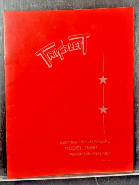 3490 TRIPLETT Instruction Manual Transistor Analyzer