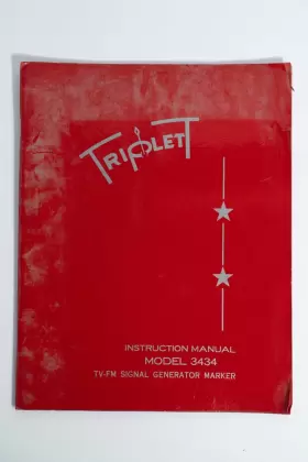 MODEL-3434 TRIPLETT Tv Fm Signal Generator Service Manual