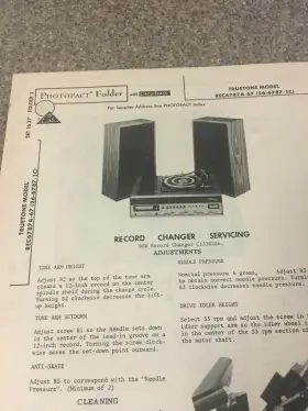 1637-3 TRUETONE Sams Photofact Folder Record Changer #2