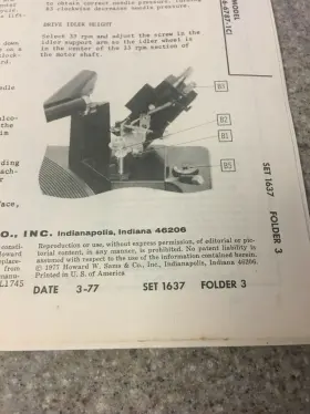 1637-3 TRUETONE Sams Photofact Folder Record Changer #3