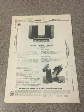 1637-3 TRUETONE Sams Photofact Folder Record Changer