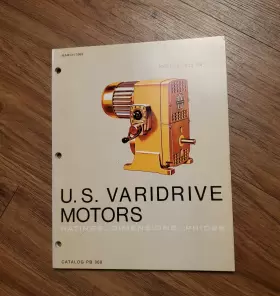 PB-300 US Varidrive Catalog Ratings Dimensions