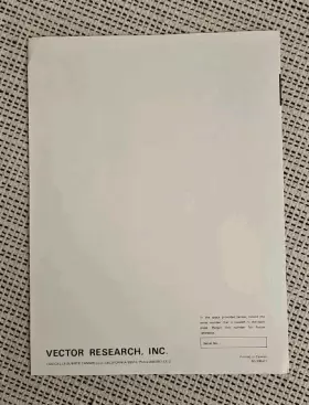 60-349-01 VECTOR RESEARCH Instruction Manual Book Stereo Eq #2