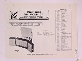 VM311-1 VOICE OF MUSIC Vom Service Repair Manual
