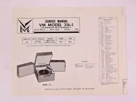 VM316-1 VOICE OF MUSIC Vom Service Repair Manual