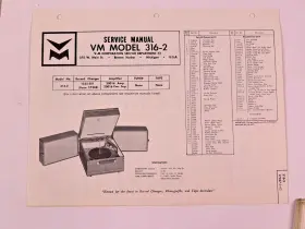VM316-2 VOICE OF MUSIC Vom Service Repair Manual