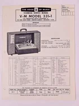 VM331-1 VOICE OF MUSIC Vom Service Repair Manual