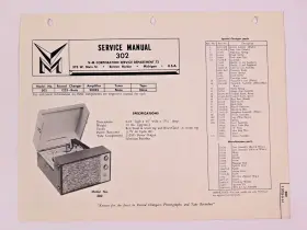 VOM-VM302 VOICE OF MUSIC Service Repair Manual Phonograph