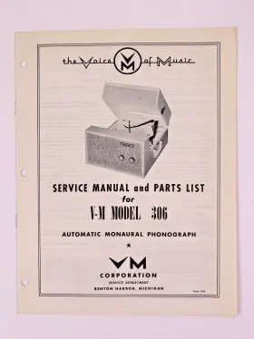 VOM-VM306 VOICE OF MUSIC Service Repair Manual Phonograph