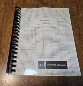 WJ-8610 WATKINS-JOHNSON Instruction Manual Receiver
