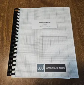 WJ-8709 WATKINS-JOHNSON Instruction Manual Hf Receiver