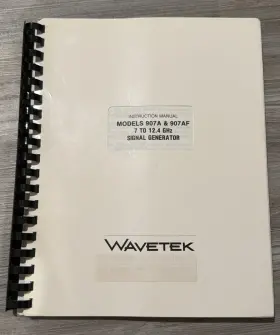 907-A WAVETEK Signal Generator Manual Schematics