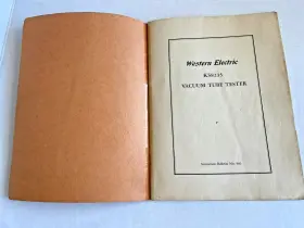 KS-8235 WESTERN ELECTRIC Vacuum Tube Tester Instruction #2