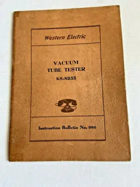 KS-8235 WESTERN ELECTRIC Vacuum Tube Tester Instruction