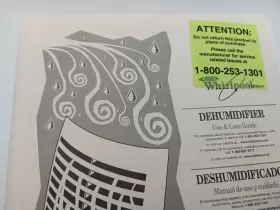 1188927 WHIRLPOOL Dehumidifier Manual Care Esp #2