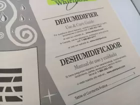 1188927 WHIRLPOOL Dehumidifier Manual Care Esp #3