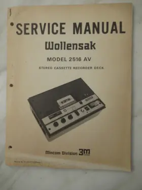 2516AV WOLLENSAK Cassette Deck Service Manual