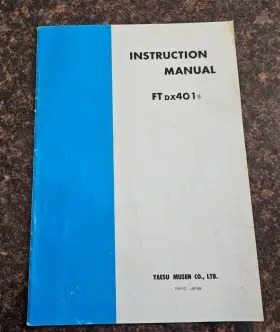 FT-DX401B YAESU Instruction Manual Transceiver