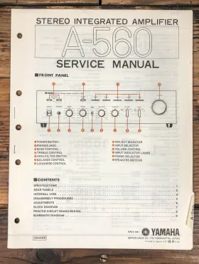 A-560 YAMAHA Amplifier Service Manual